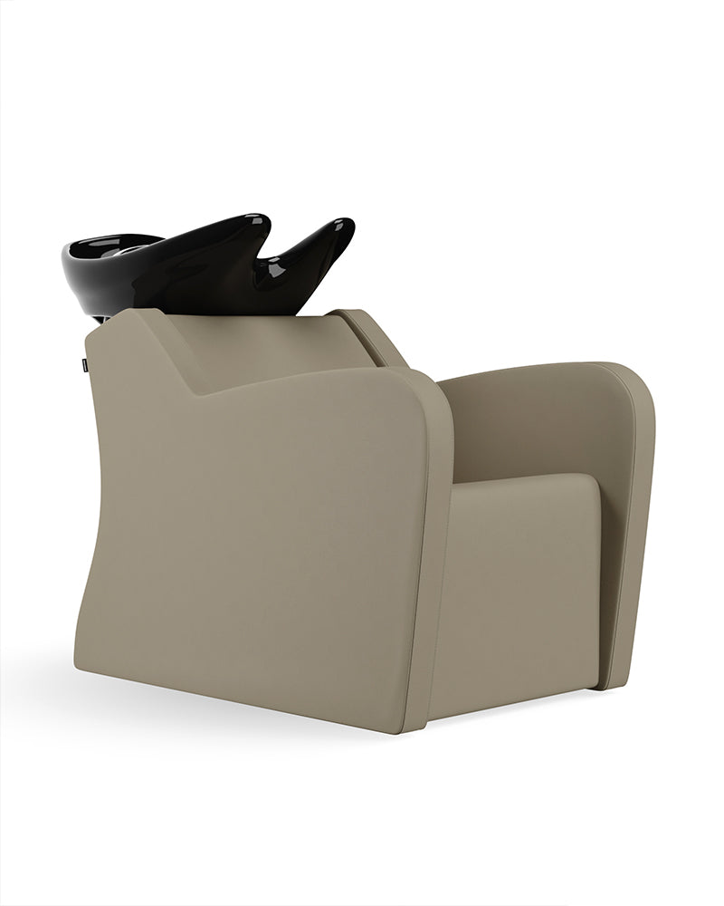 Fredda II - Beige washing unit with massage with black basin